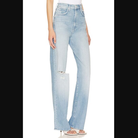 MOTHER The High Waisted Tunnel Vision Sneak Jeans (Sippin' Sweet Tea) Sz 31 NWT - Picture 2 of 10